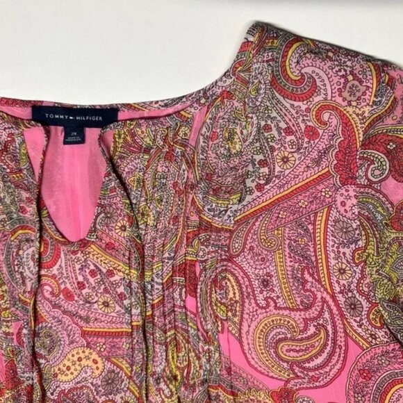 Paisley Collection Lot of 4 Various Brands 2X Blouse Tops Career Boho Colorful - Picture 7 of 12